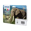 Epson 24 Eléphant - Pack de 6 - noir, cyan, cyan clair, magenta, magenta clair, jaune - cartouche d'encre originale