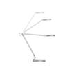 3595560014286-Unilux - Lampe de bureau Senza 2 - LED - multiples réglages - gris métal-Avant-1