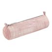 Clairefontaine - Trousse ronde - cuir teinté - saumon brossé