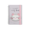 Agenda à spirale 1 semaine sur 2 pages - 8,5 x 13 cm - chaton - Legami