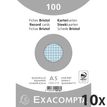 Exacompta - 10 Packs de 100 Fiches Bristol - A5 - petits carreaux - non perforées - bleu