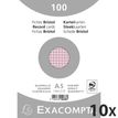 Exacompta - 10 Packs de 100 Fiches Bristol - A5 - petits carreaux - non perforées - rose