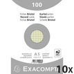 Exacompta - 10 Packs de 100 Fiches Bristol - A5 - petits carreaux - non perforées - vert