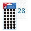 3034155324213-Apli Agipa - 168 Pastilles adhésives - noir - diamètre 15 mm - réf 111847--0