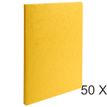 Exacompta - 50 Chemises à dos rainé - 400 gr - jaune