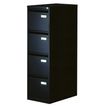 Classeur métallique pour dossiers suspendus - 4 tiroirs - H132 x L41 x P62 cm - noir