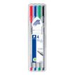 STAEDTLER triplus 334 - 4 feutres fins - 0.3 mm - noir. rouge. bleu. vert