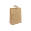 50 Sacs cadeau kraft - poignées plates - 32 cm x 17 cm x 45 cm - brun