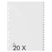 3130630017219-Exacompta - Pack de 20 intercalaires 20 positions numériques - A4 - gris--0