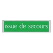 Pickup - Plaque de signalisation - 165 x 44 mm - issue de secours