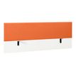 3483600495167-Écran de séparation pour bureau SUNDAY - L140 x H60 - tissu mandarine-Angle gauche-0