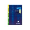 Clairefontaine - feuilles simples A4 - 100 pages - grands carreaux (Seyes) - perforées - vert