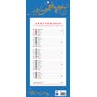 Calendrier bloc mensuel à feuillets année civile BOUCHUT "411 Bleu" 19 x 42 cm 70 %