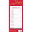 Calendrier bloc mensuel à feuillets année civile BOUCHUT "411 Rouge" 19 x 42 cm 70 %