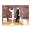 Table ronde EASYDESK - diamètre 80 x H60 cm - plateau blanc