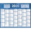 Calendrier bancaire année civile BOUCHUT "215 Bleu" 21 x 26,5 cm coloris bleu Pefc 70 %