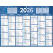 Calendrier bancaire année civile BOUCHUT "222 Bleu" 32 x 42 cm coloris bleu Pefc 70 %