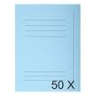 Exacompta Super 210 - 50 Chemises imprimées - 210 gr - bleu clair