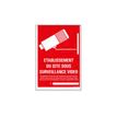 Pickup - Plaque de signalisation - 230 x 330 mm - site sous surveillance vidéo