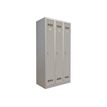 Vestiaire Industrie Propre - 3 portes - 180 x 90 x 50 cm - gris/gris