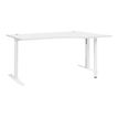 Bureau compact 90° à droite YES ! - 160 cm - Pieds ajustables blancs - Blanc