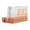 3660412028145-Promocome - Socle double face pour affiche A4 - bois foncé-Gros plan-0