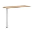 Retour direct pour bureau YES ! - Pied ajustable blanc - Chêne