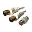 MCL Samar - câble d'antenne 90dB (M)/(M) 9,5 mm + adaptateur (F)/(F) - 2 m