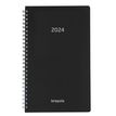 Agenda à spirale Polyprop Breform - 1 jour par page - 10 x 16,5 cm - noir - Brepols