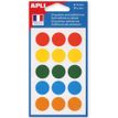 3270241000887-Apli Agipa - 90 Pastilles adhésives - couleurs assorties - diamètre 19 mm - réf 100088--0