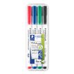 4007817301449-STAEDTLER LUMOCOLOR 301 - Pack de 4 marqueurs feutres effaçables - pointe ogive - couleurs assorties--0