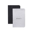 3037921172018-RHODIA Rhodiarama - 2 Carnets souples 7 x 10,5 cm - 64 pages - ligné - argent et noir-Avant-0