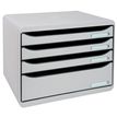 Exacompta BigBox Plus - Module de classement à l'italienne 4 tiroirs - gris lumière