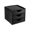 3462159007755-CEP First - Mini module de classement - 3 tiroirs noir-Angle gauche-0