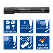 4007817304648-STAEDTLER LUMOCOLOR 352 - Marqueur permanent - pointe ogive - noir--3