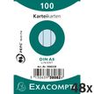 Exacompta - 40 Packs de 100 Fiches Bristol - 5,5 x 7,4 cm - lignées - non perforées - bleu