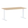 3483600857811-Bureau YES ! - 140 cm - Pieds métal fixes - Chêne-Angle gauche-0