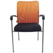 3700339883639-Chaise JULIA - avec accoudoirs - assise noire et dossier orange-P_400000340_2-1