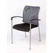 3700339883660-Chaise JULIA - avec accoudoirs - assise noire et dossier gris-P_400000342_3-2
