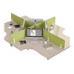 Écran de séparation acoustique pour bureau (sans support de fixation) - L180 x H43 cm - vert chartreux