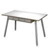 7331910030218-Bureau télétravail avec tiroirs - 120 cm - blanc/chêne - pieds métal blancs-P_400007190_2-1