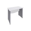 3253310104860-Bureau droit DUAL - L80 - Pieds Alu - plateau blanc-P_400008954_1-0