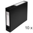 Exacompta - 10 Boîtes de classement à pression - dos 60 mm - noir - polypro
