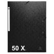Exacompta Scotten - 50 Chemises à 3 rabats - A4 - noir
