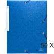 Exacompta Scotten - 50 Chemises à 3 rabats - A4 - bleu