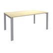 Bureau simple IRIS - L180 cm - Pieds aluminium - plateau imitation Erable
