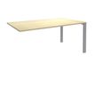 0404000121190-Bureau simple IRIS - L120 cm - Plan suivant - Pieds aluminium - plateau imitation Erable-P_400012119_1-0