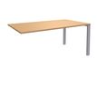 Bureau simple IRIS - L160 cm - Plan suivant - Pieds aluminium - plateau imitation Hêtre