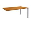 Bureau simple IRIS - L160 cm - Plan suivant - Pieds aluminium - plateau imitation Merisier