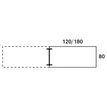 0404000121411-Bureau simple IRIS - L160 cm - Plan suivant - Pieds aluminium - plateau imitation Chêne g-P_400012141_2-1